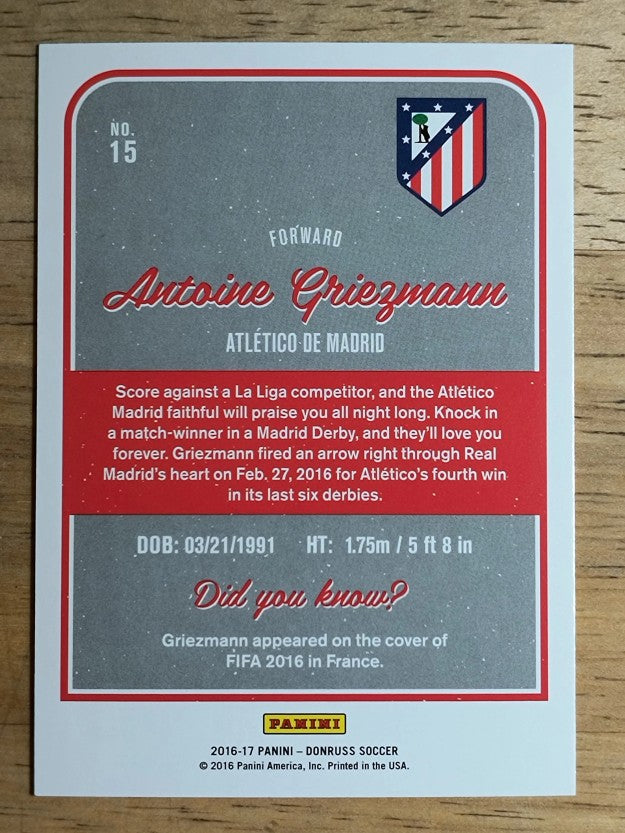 2016 Donruss #15 Antoine Griezmann