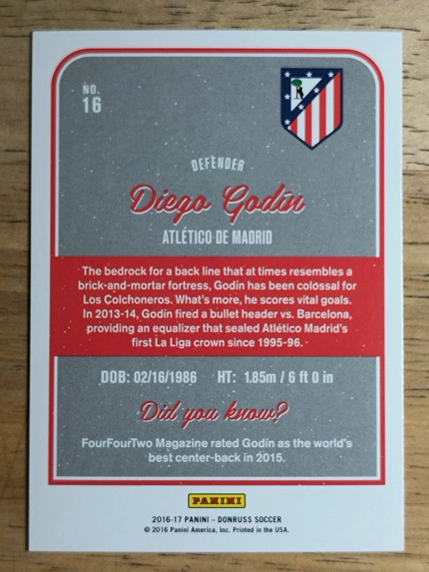 2016 Donruss #16 Diego Godin