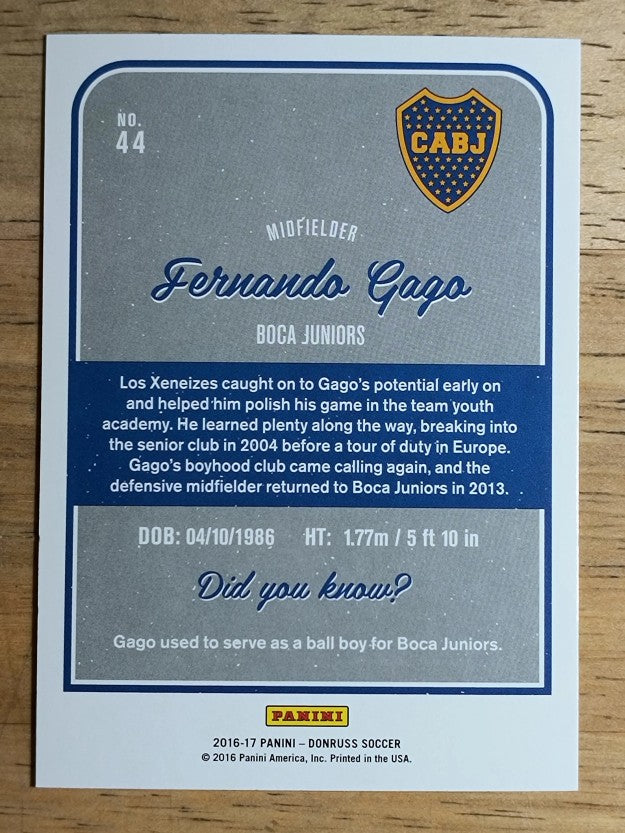 2016 Donruss #44 Fernando Gago
