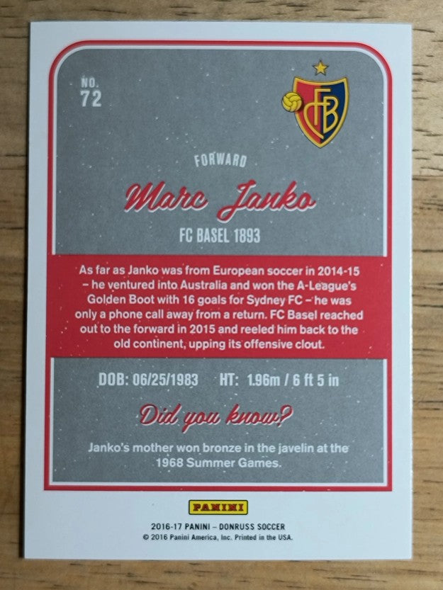 2016 Donruss #72 Marc Janko