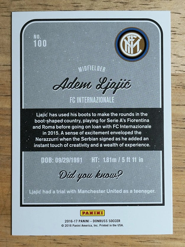 2016 Donruss #100 Adem Ljajic