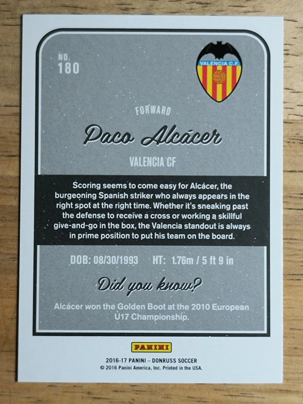 2016 Donruss #180 Paco Alcacer