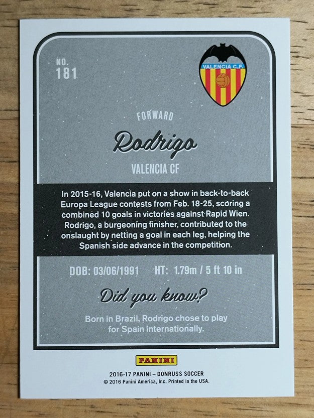 2016 Donruss #181 Rodrigo