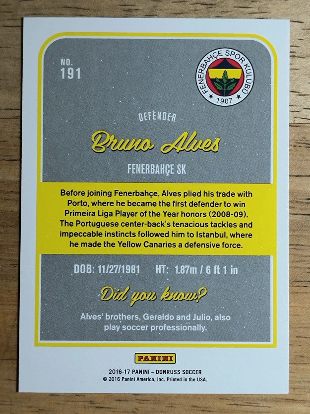2016 Donruss #191 Bruno Alves