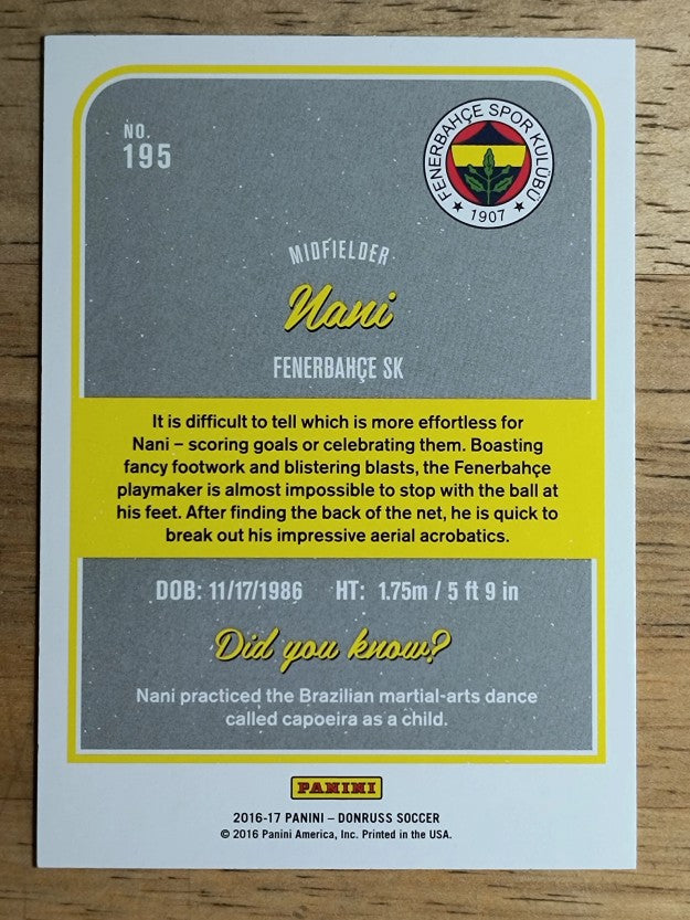 2016 Donruss #195 Nani