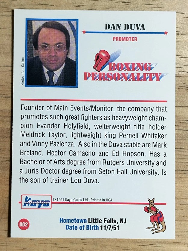 1991 Kayo #2 Dan Duva