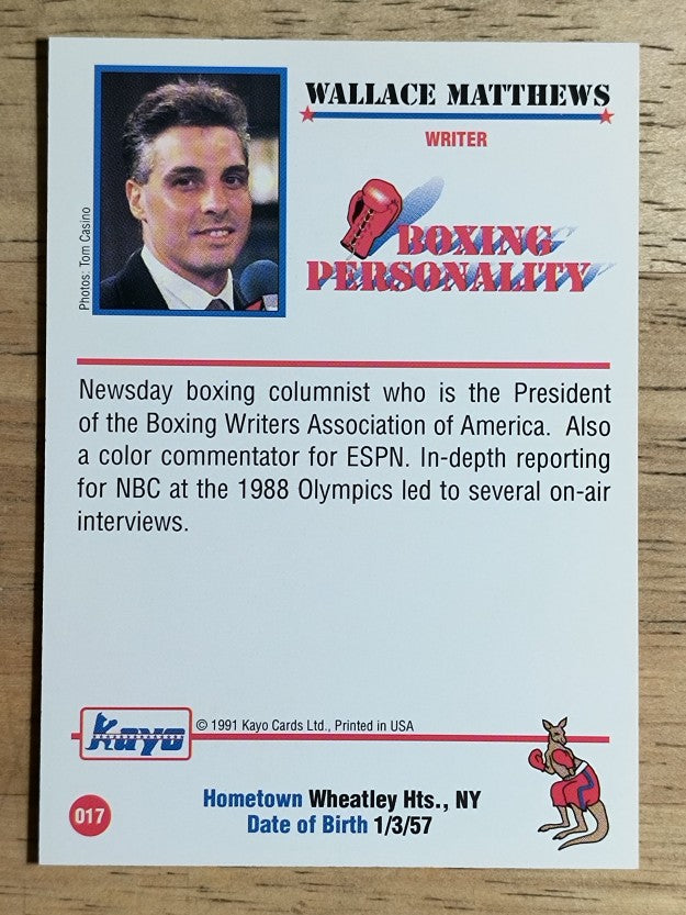 1991 Kayo #17 Wallace Matthews