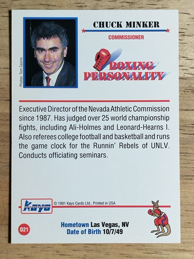 1991 Kayo #21 Chuck Minker