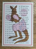 1991 Kayo #25 Checklist 167-250