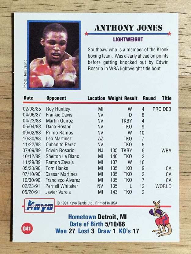 1991 Kayo #41 Anthony Jones