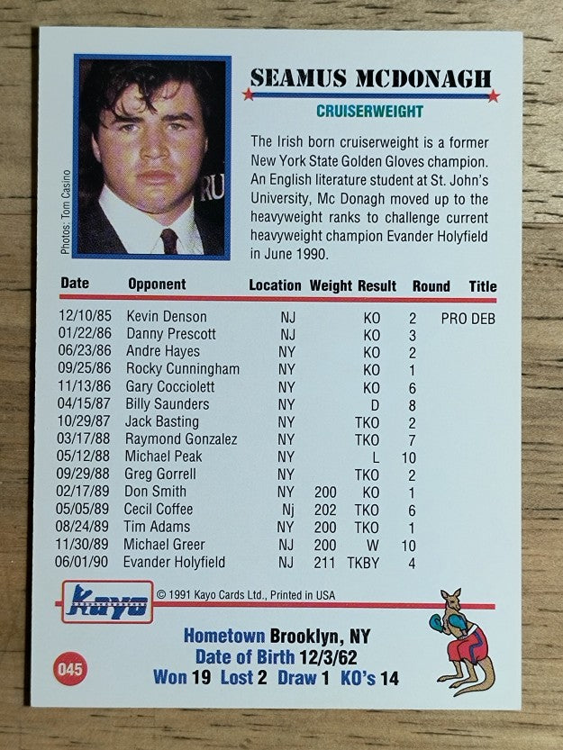 1991 Kayo #45 Seamus McDonagh