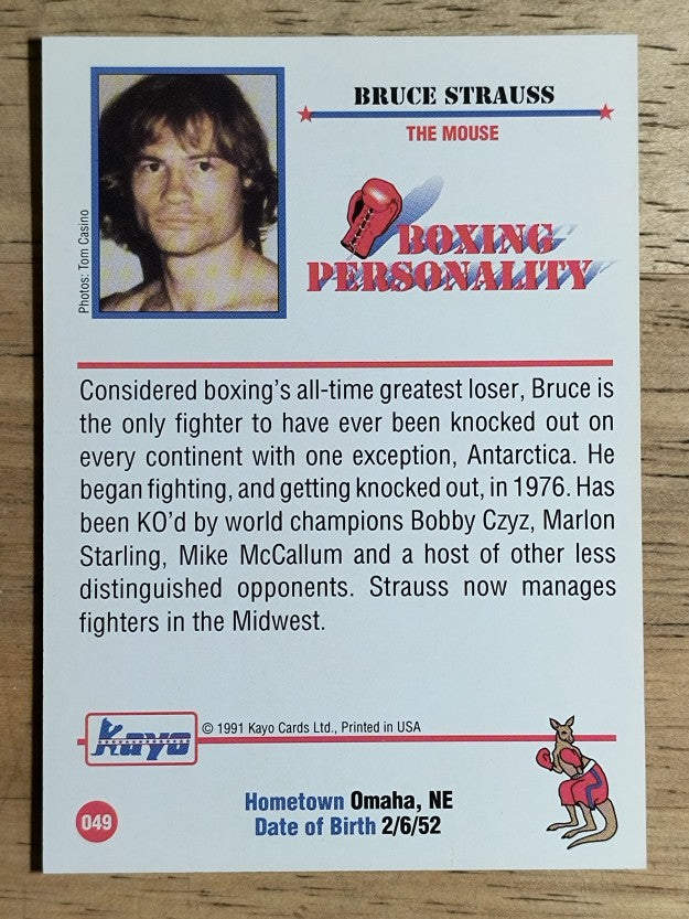 1991 Kayo #49 Bruce Strauss