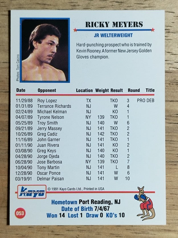 1991 Kayo #53 Ricky Meyers