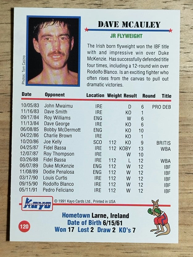 1991 Kayo #120 Dave McAuley