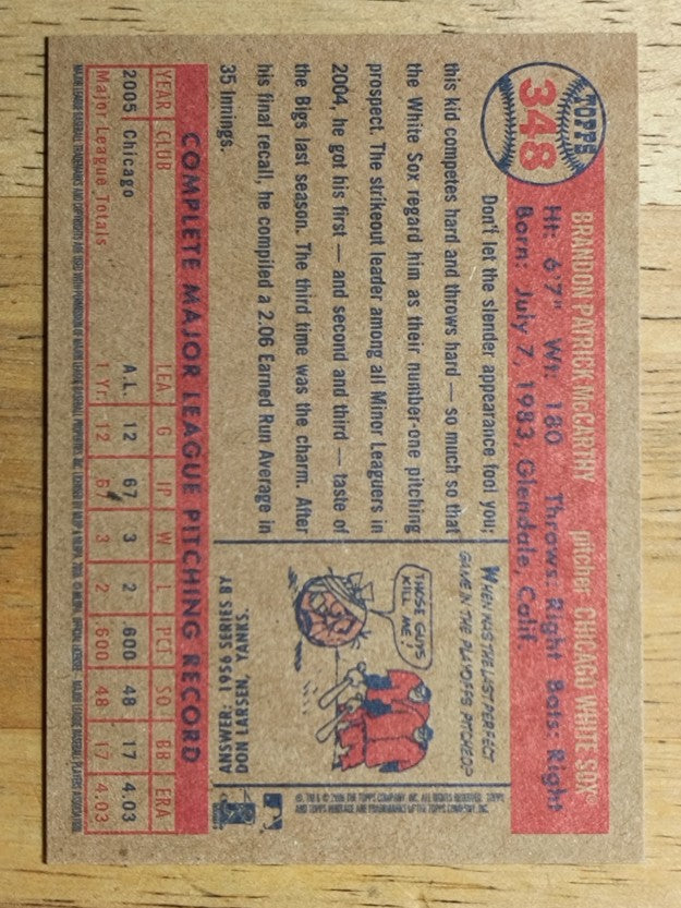2006 Topps Heritage #348 Brandon McCarthy SP