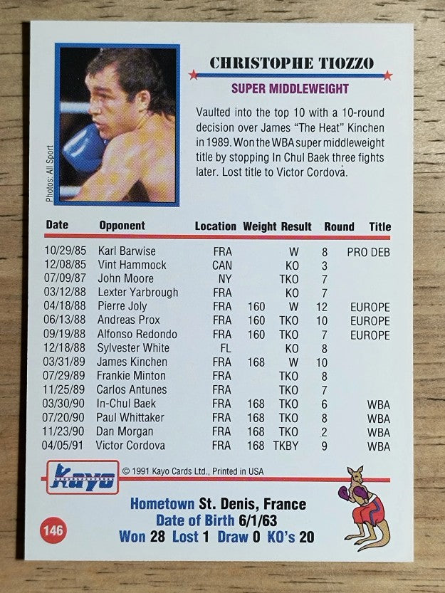 1991 Kayo #146 Christophe Tiozzo