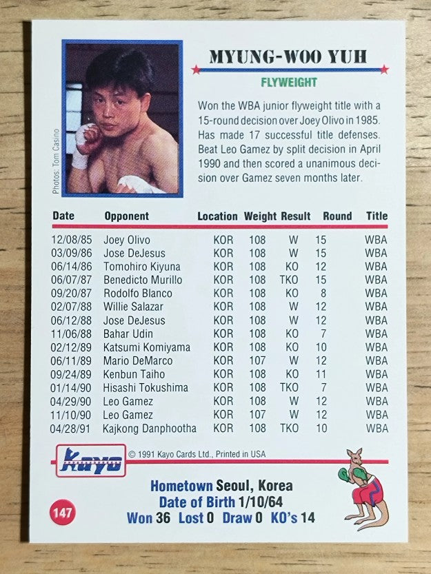 1991 Kayo #147 Myung-Woo-Yuh