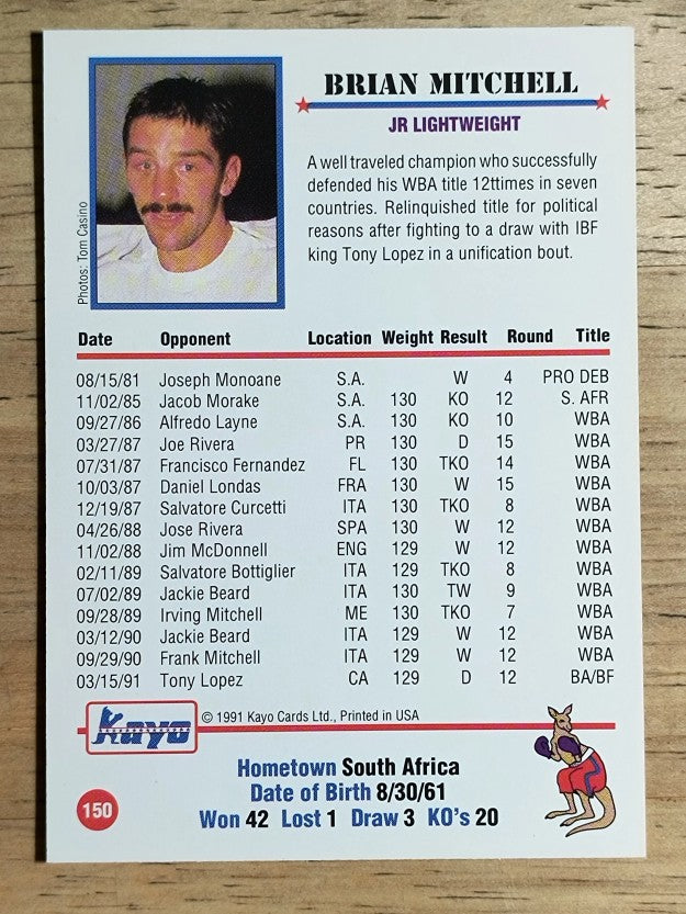 1991 Kayo #150 Brian Mitchell