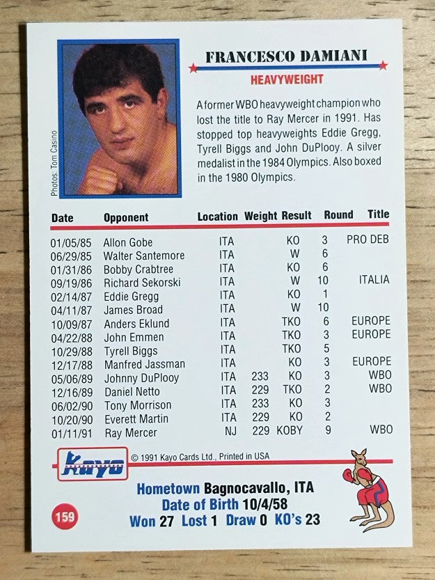 1991 Kayo #159 Francesco Damiani