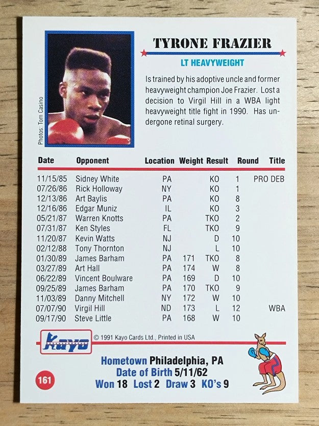 1991 Kayo #161 Tyrone Frazier
