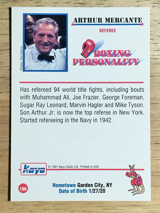 1991 Kayo #198 Arthur Mercante
