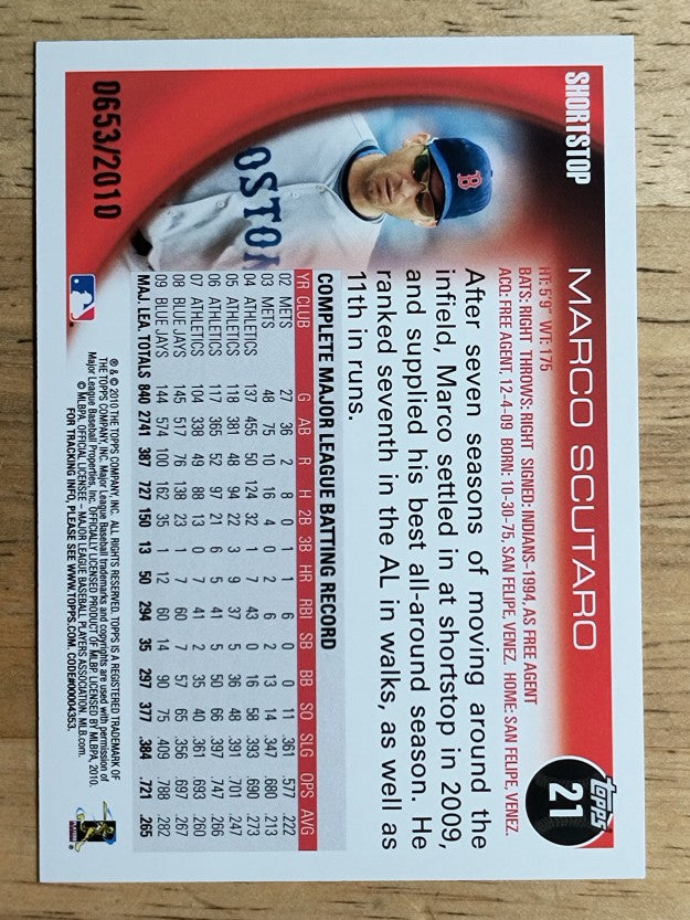 2010 Topps Opening Day Blue #21 Marco Scutaro