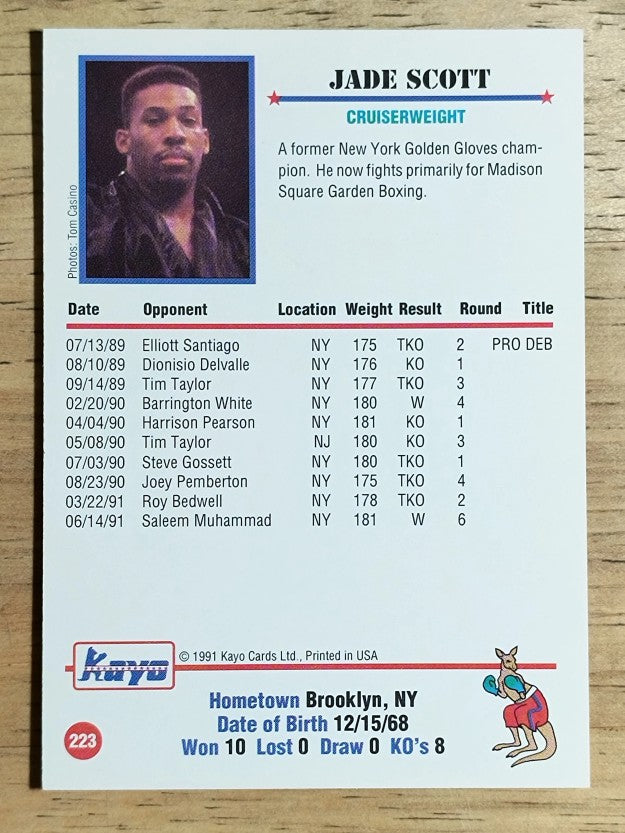1991 Kayo #223 Jade Scott