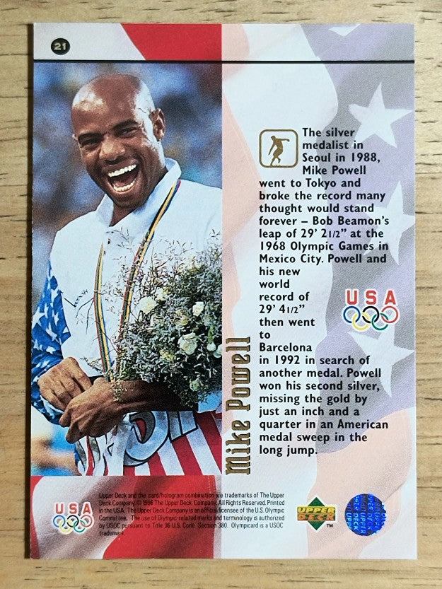 1996 Upper Deck U.S. Olympic #21 Mike Powell