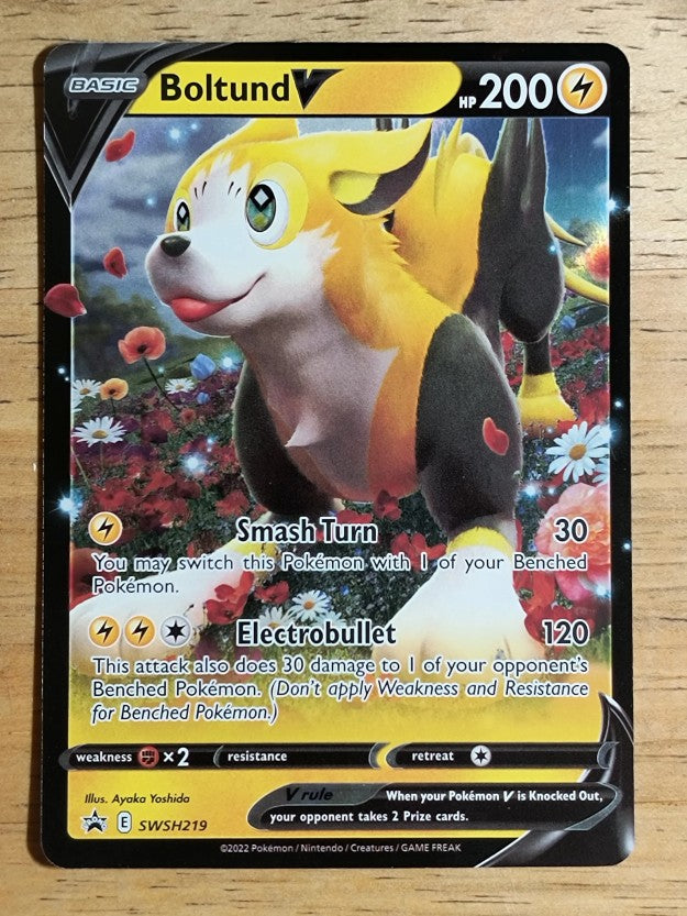 2019-22 Sword and Shield Black Star Promos #219 Boltund V P/Boltund V Showcase