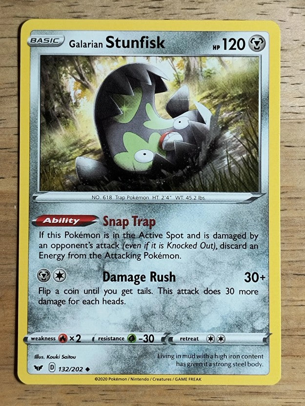 2020 Pokemon Sword and Shield #132 Galarian Stunfisk U
