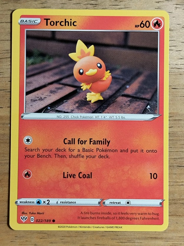 2020 Pokemon TCG Sword & Shield Darkness Ablaze #022 Torchic C