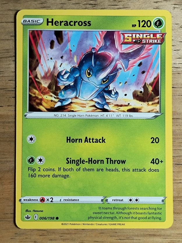 2021 Pokemon Sword and Shield Chilling Reign #6 Heracross C