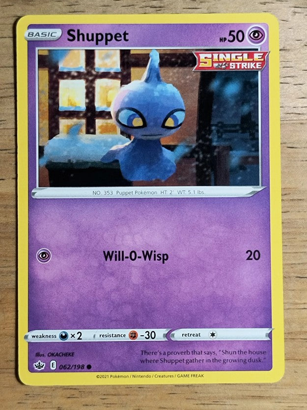 2021 Pokemon Sword and Shield Chilling Reign #62 Shuppet C