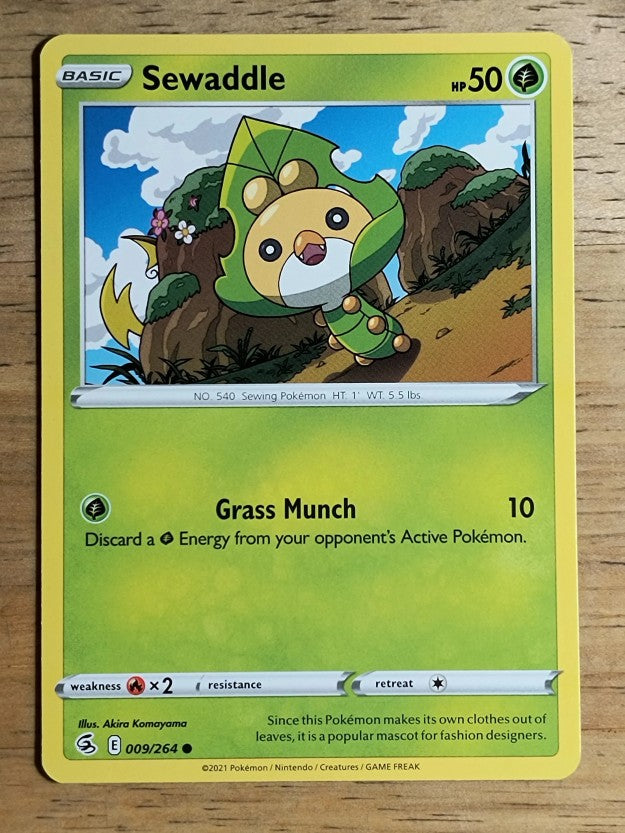 2021 Pokemon Sword and Shield Fusion Strike #9 Sewaddle C