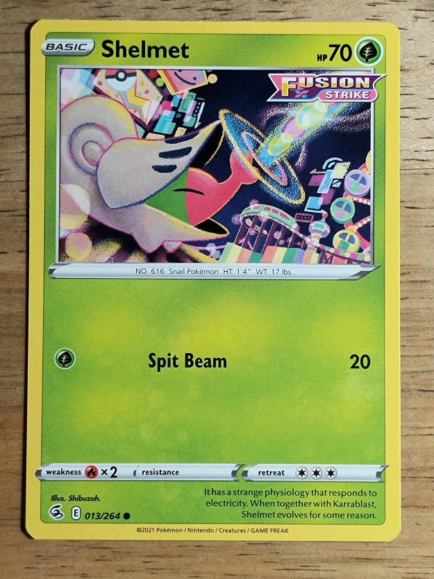 2021 Pokemon Sword and Shield Fusion Strike #13 Shelmet C