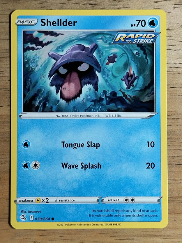2021 Pokemon Sword and Shield Fusion Strike #50 Shellder C