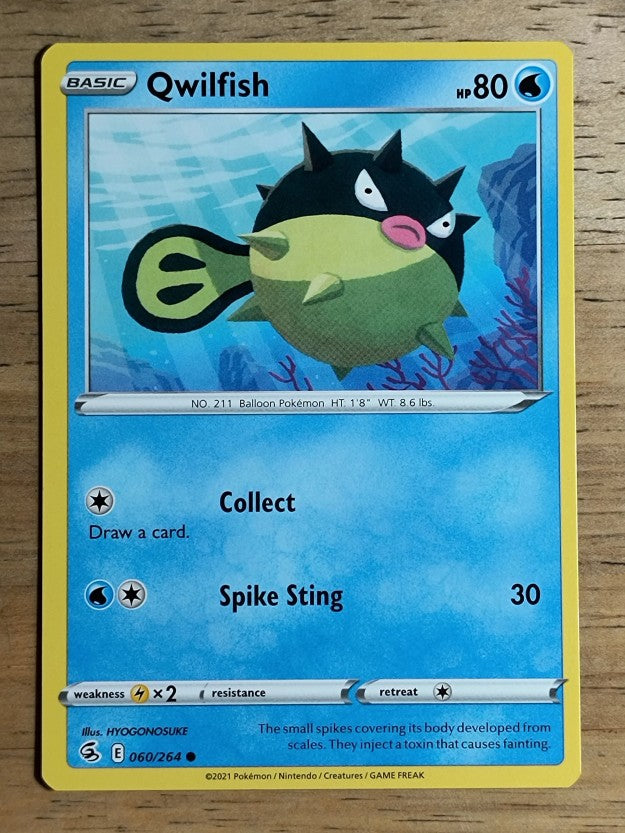 2021 Pokemon Sword and Shield Fusion Strike #60 Qwilfish C