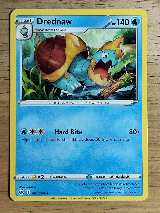 2021 Pokemon Sword and Shield Fusion Strike #81 Dreadnaw U