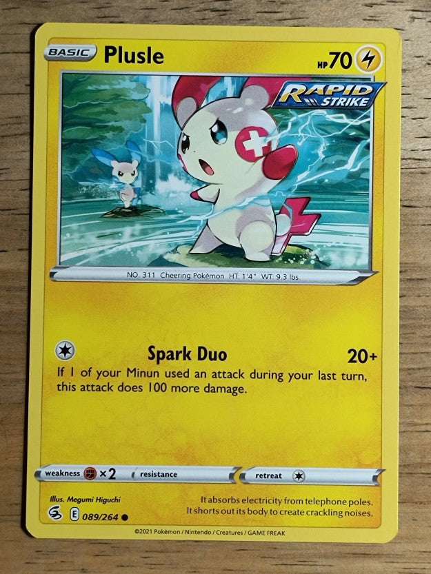 2021 Pokemon Sword and Shield Fusion Strike #89 Plusle C