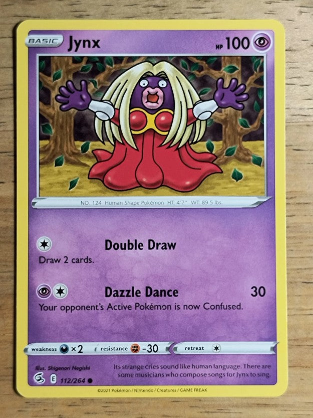 2021 Pokemon Sword and Shield Fusion Strike #112 Jynx C