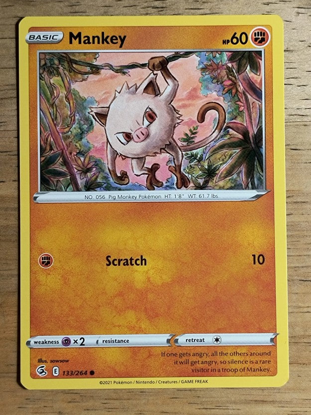 2021 Pokemon Sword and Shield Fusion Strike #133 Mankey C
