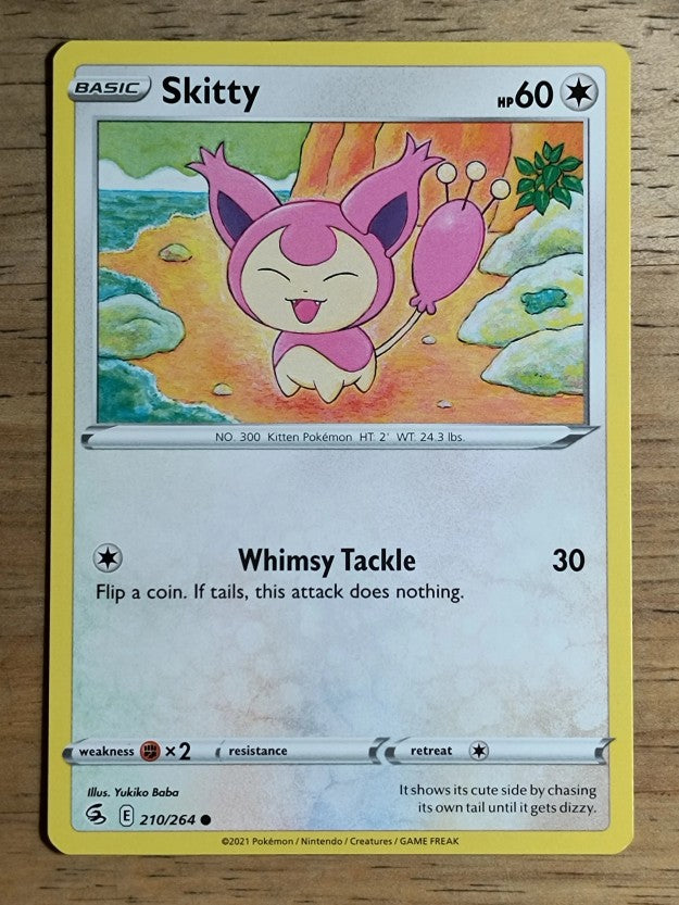 2021 Pokemon Sword and Shield Fusion Strike #210 Skitty C
