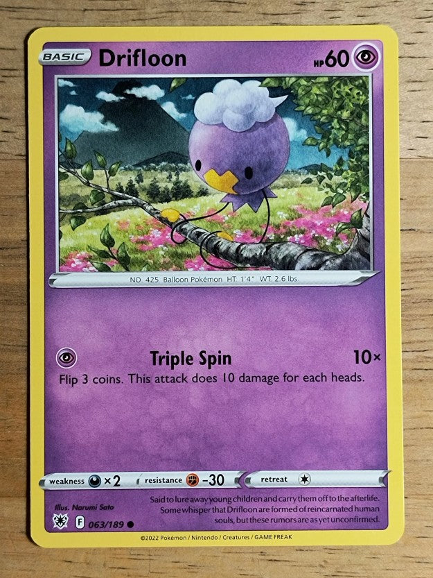 2022 Pokemon Sword and Shield Astral Radiance #63 Drifloon C