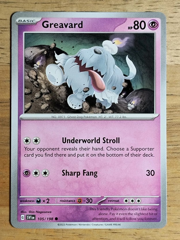 2023 Pokemon Scarlet and Violet #105 Greavard C