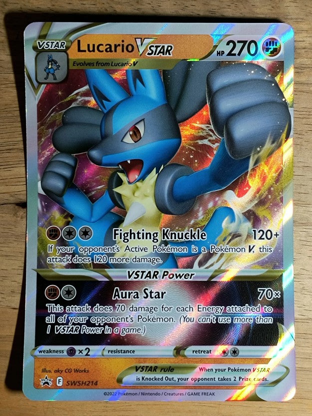2019-22 Pokemon Sword and Shield Black Star Promos #SWSH214 LucarioVSTAR Jumbo P