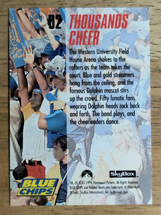 1994 SkyBox Premium Blue Chips #2 Thousands Cheer