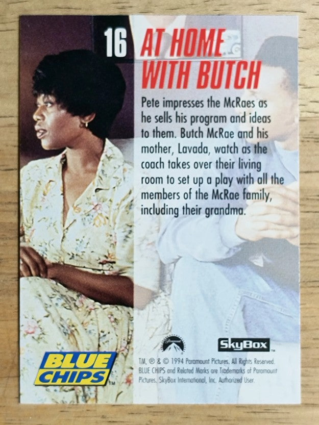 1994 SkyBox Premium Blue Chips #16 At Home With Butch