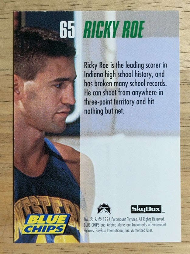 1994 SkyBox Premium Blue Chips #65 Ricky Roe/(Matt Nover)