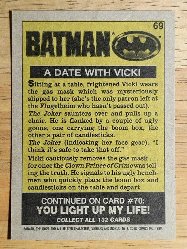 1989 Topps Batman Movie #69 A Date with Vicki