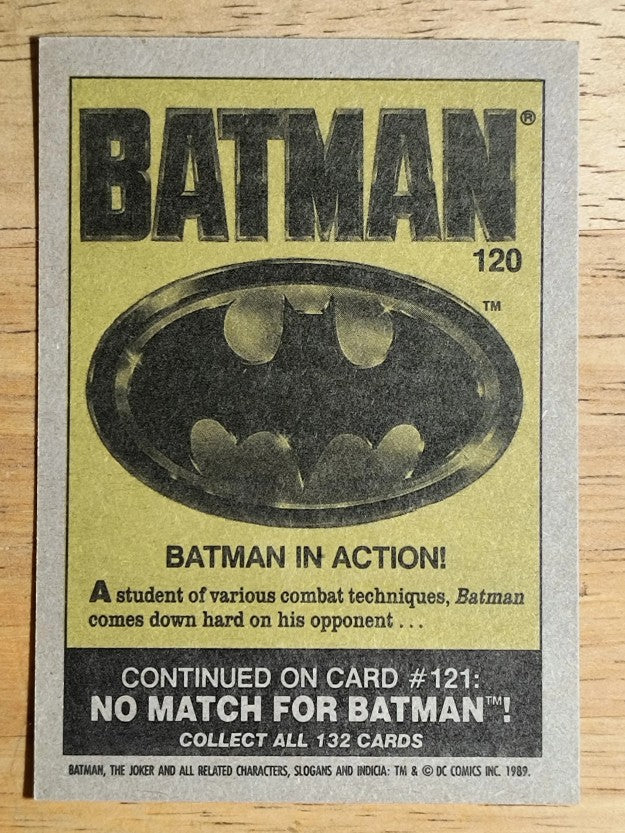1989 Topps Batman Movie #120 Batman in Action